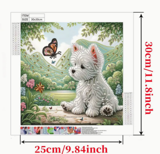 Preview: Diamond Painting Westie Welpe